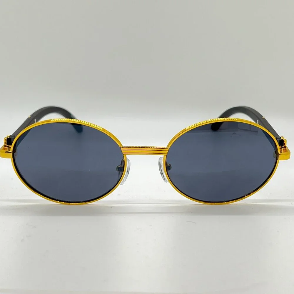 Men Sunglasses Trendy Dark Black Lens Classy Small‎ Fashion Rapper Shades Lentes